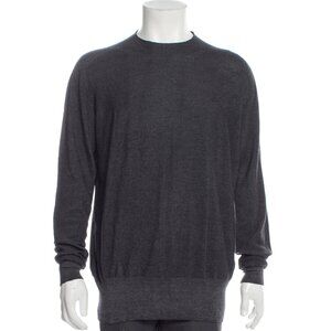 NEW $655 Etro Sweater!  Large  Gray  Pebble Knit  Soft Wool  Crew Neck